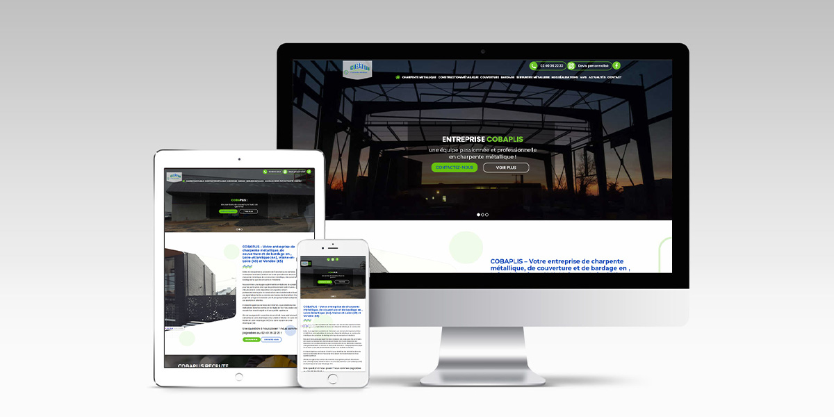 COBAPLIS Construction Metallique Nantes Website Mockup